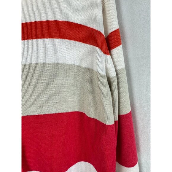 Erik Spencer Women Button Up Striped Long Sleeve Cardigan Sweater Size L - Picture 7 of 8